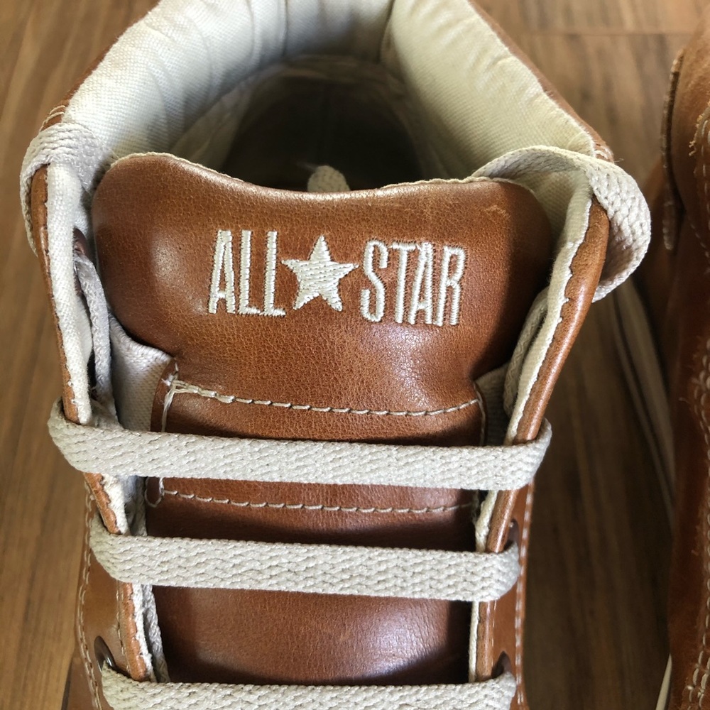 Leather Converse Hi-Tops (W9.5/M7.5) - Picture 6 of 9